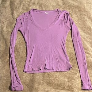 No Boundaries Lavender Long Sleeve Top